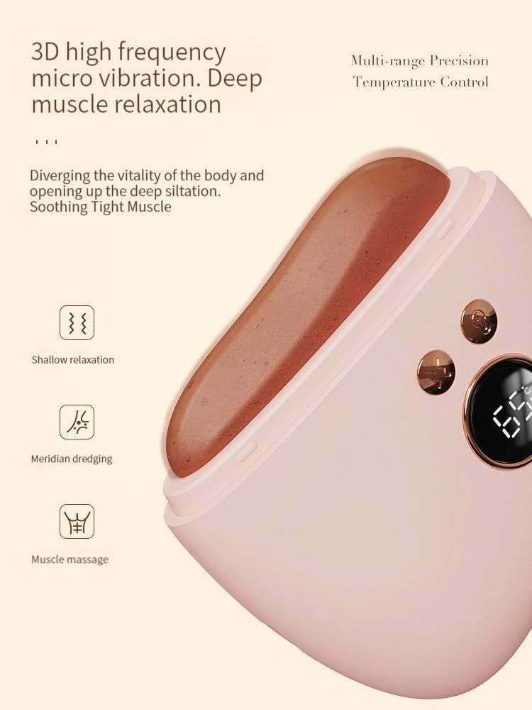 Heating Vibration gua sha Smart Scraper Bian stone gua sha face tool Face Body electric guasha massage tool