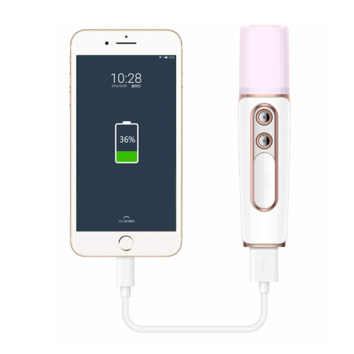 Portable Skin Care Emergency Charging Power bank Moisturizing Spray Double Hole Moisturizing Face Spray Nano Face Spray