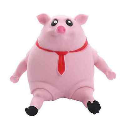 Popular Pink Skinned Pig Toy Anti Stress Stretch Cute Squeeze Pig for Stress Relief Animal Donkey Squeeze Donkey TPR with Sand