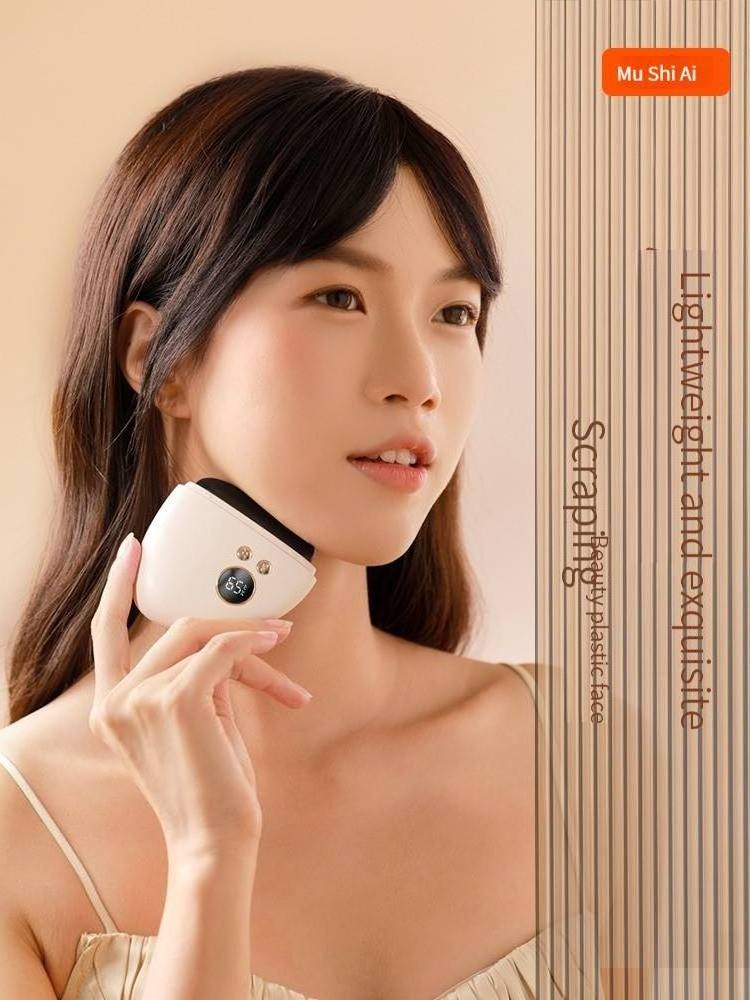 Heating Vibration gua sha Smart Scraper Bian stone gua sha face tool Face Body electric guasha massage tool