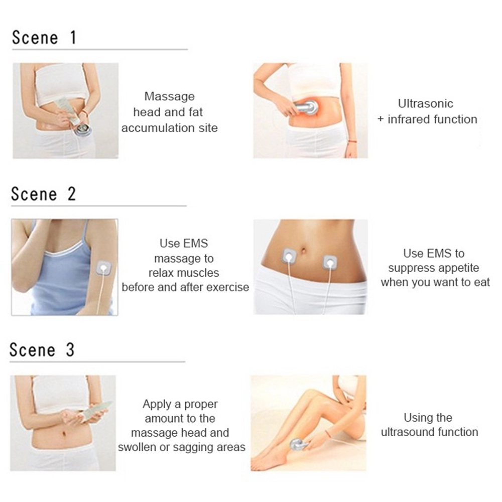 Portable body massager Infrared Ultrasound cavitation slimming device  for Lose Weight with EMS slimming Machine