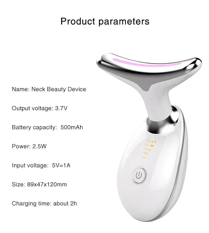 Face Neck Lifting Massager  Led Photon ther V Shape Multifunction Neck Massager EMS Beauty Neck Lift Face massager Lift Device