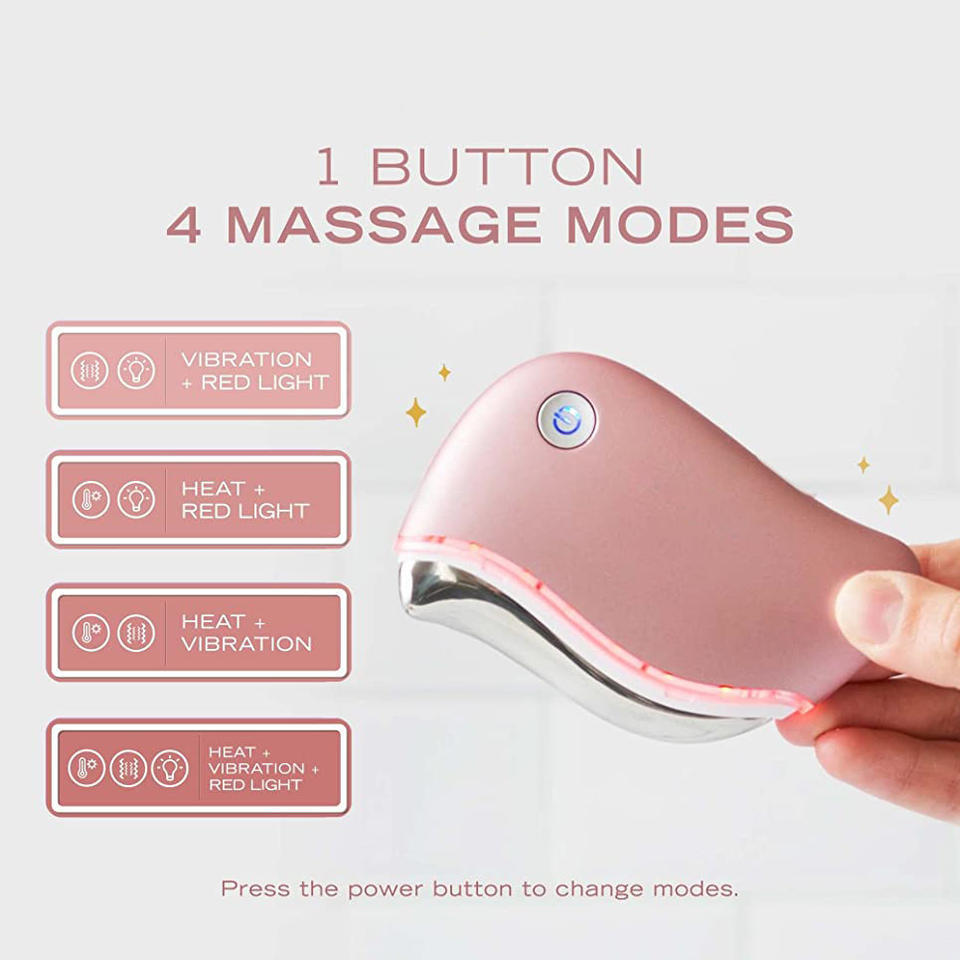 Beauty Tool Anti-Aging Electric Scraping Instrument Electric Gua sha Facial Tool Red Led Light Vibration