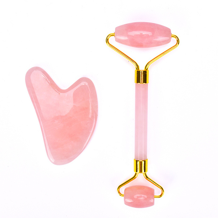 Factory hot selling Gua Sha Scraping Massager Tool rose quartz jade roller for face