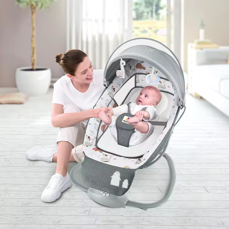 Comfortable 3 in 1 baby automatic cradle chair swing with footrest mastela