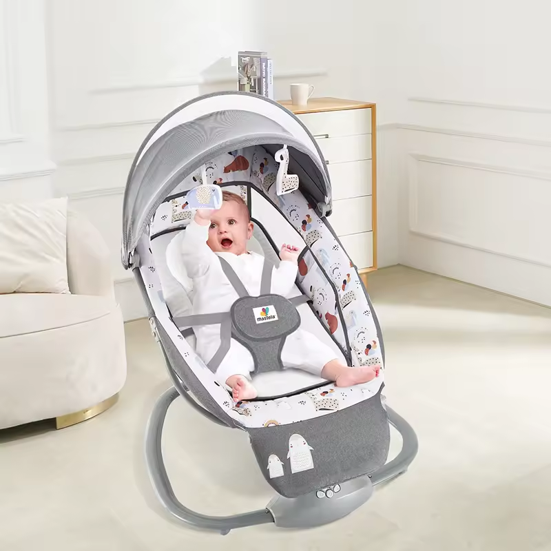 Comfortable 3 in 1 baby automatic cradle chair swing with footrest mastela