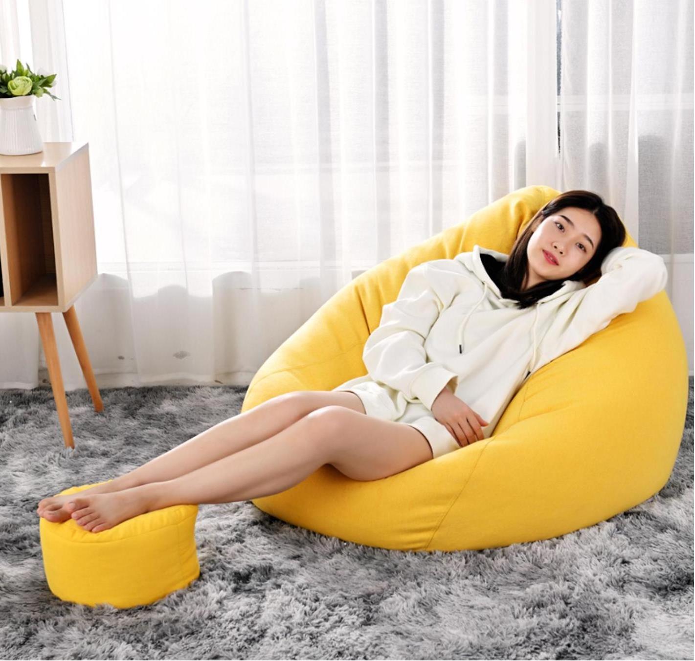 the giant large big huge coffee cornhole  moon pod outdoor kids filling filler comfortable  lazy sofa bean bag bed chair