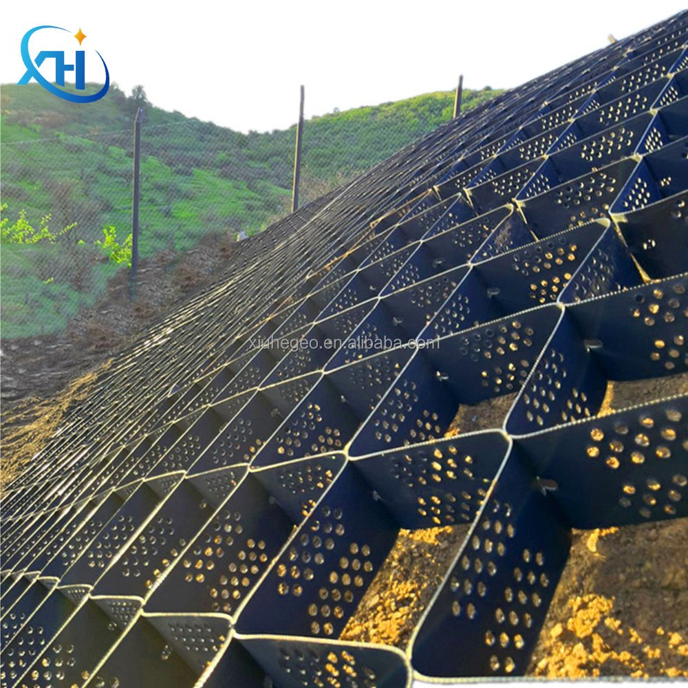 Ground grid Gravel Stabilizer Hdpe Geocell height 50mm geo cell road grid 100-445