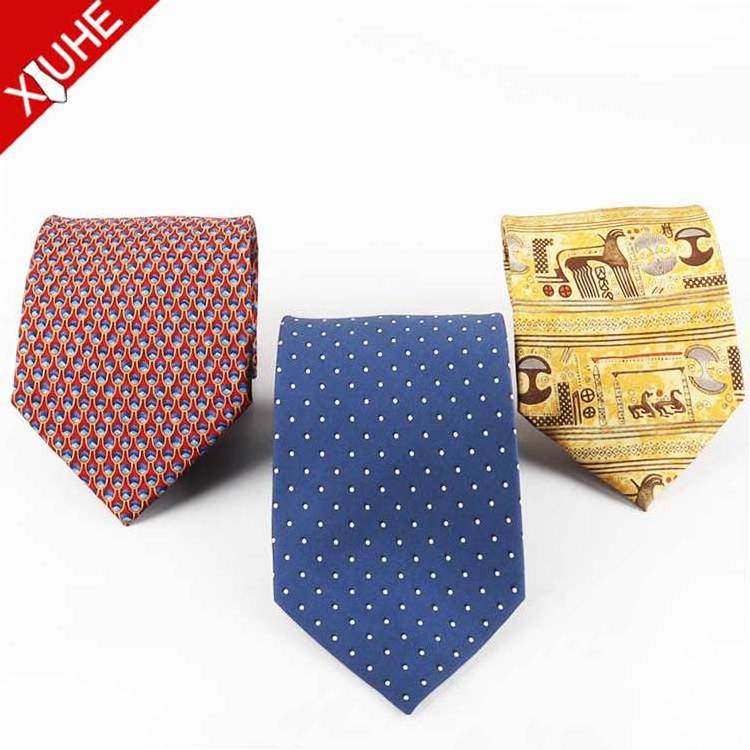 Fashion Desidn OEM ODM Slik Necktie Navy Blue Animal Printed Mens Tie Floral Custom 100% Silk Ties