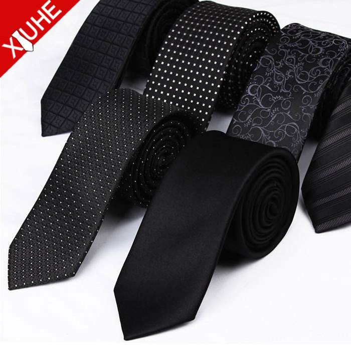 ODM OEM High Quality Fashion 100% Silk Woven Wholesale Neck tie Italian Mens Silk Neckties Black Mens Tie