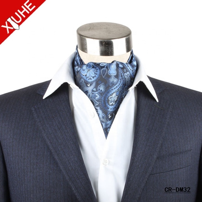 Latest Xiuhe Manufacture Formal Polyester Mens Jacquard Paisley Cravat Tie for Custom