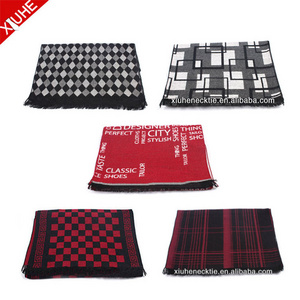 Wholesale custom scarf personalized fashion good high quality striped brand mens winter scarf