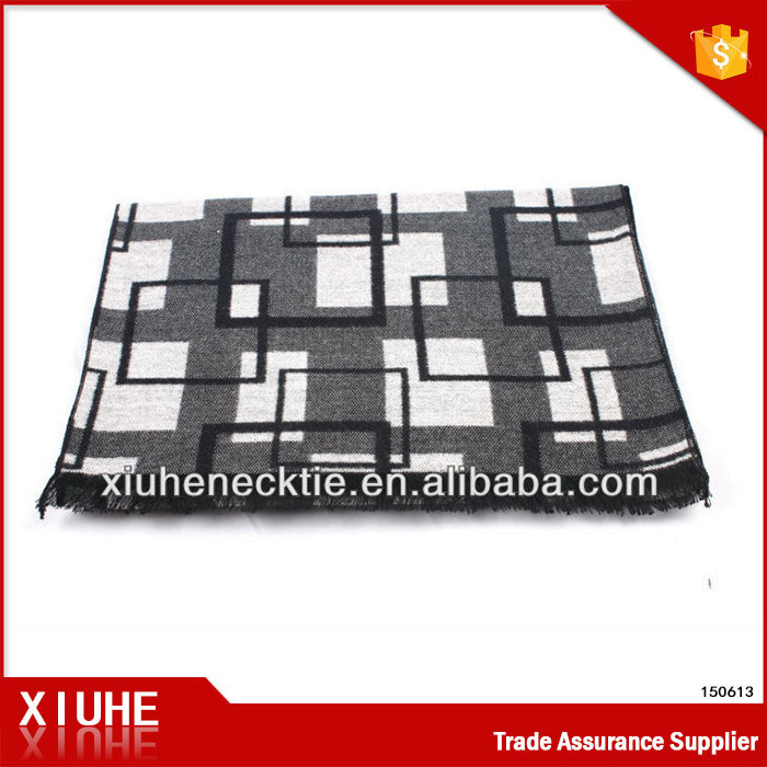 Wholesale custom scarf personalized fashion good high quality striped brand mens winter scarf