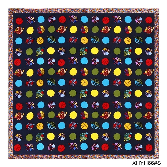 Wholesale Custom Silk Scarves Fashion Printed Design 100% Silk 53*53 Pocket Square Silk Scarf For Ladies