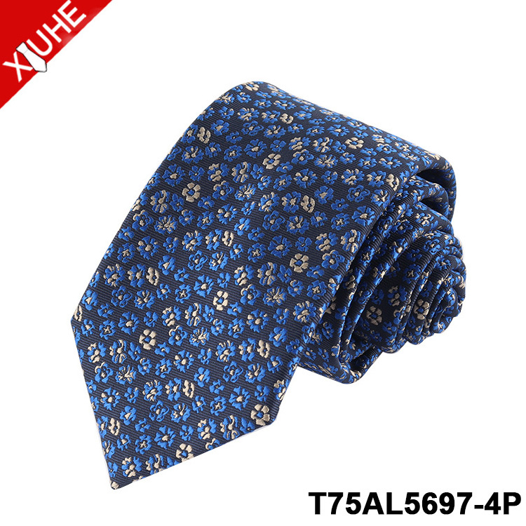 High Quality Jacquard Luxury Mens Ties Paisley Italian Poly Silk Neckties Custom Personalized Ties for Men