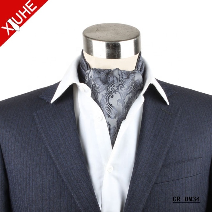 Latest Xiuhe Manufacture Formal Polyester Mens Jacquard Paisley Cravat Tie for Custom