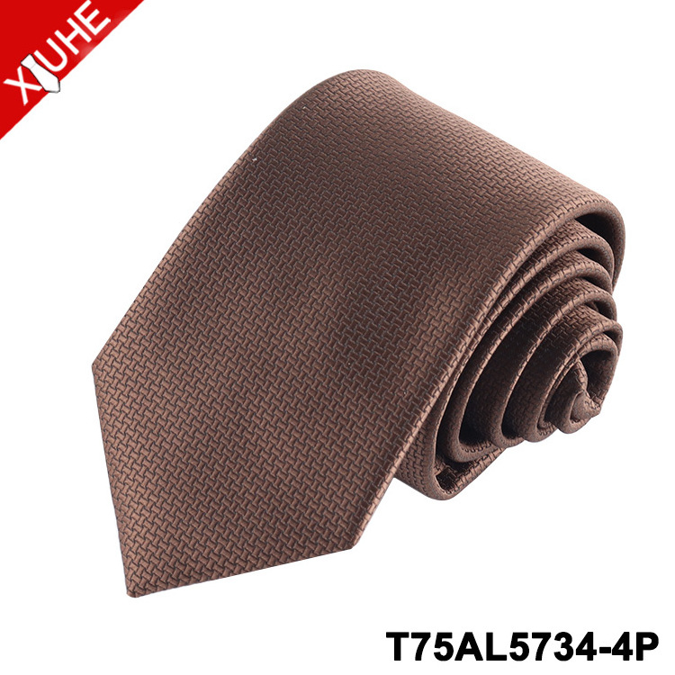 Wholesale Design 100 Silk Woven Tie Solid Color Purple Gents Ties Men's Neckties Custom Polyester Tie