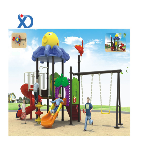 Cheap nice design indoor outdoor water kids plastic swing and slide set outdoor playground slide children playground