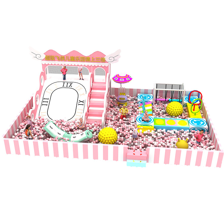 Sweet Color Themed Naughty Castle Kids Sports Playground Indoor Play Center  Slide Ball Pit Balls soft play indoor playground