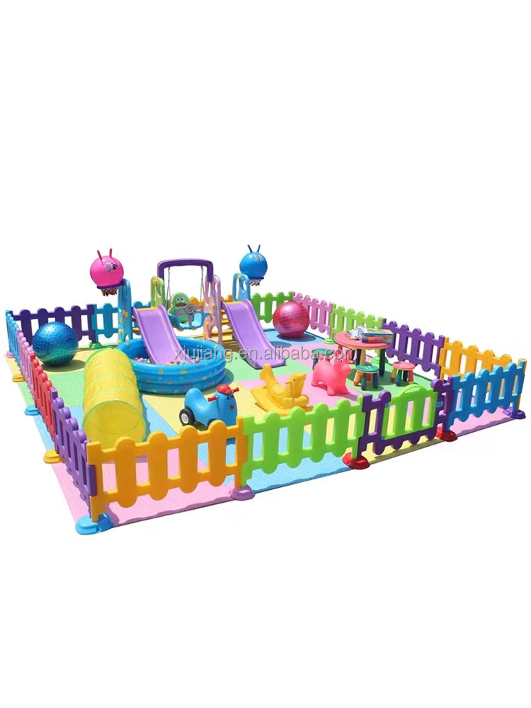 Sweet Color Themed Naughty Castle Kids Sports Playground Indoor Play Center  Slide Ball Pit Balls soft play indoor playground