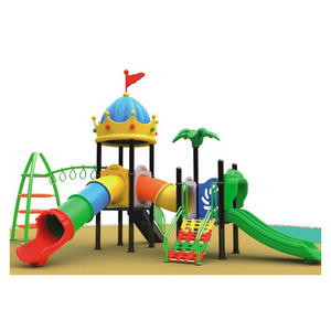 outdoor playground kids and adult jungle gym with swing and rope net