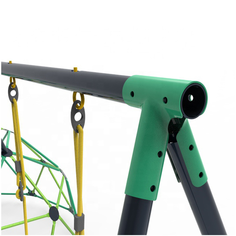 XIUNAN XCF005 dome climbing metal swing set with slide climbing frame for children outdoor jungle gym swingset outdoor exercise