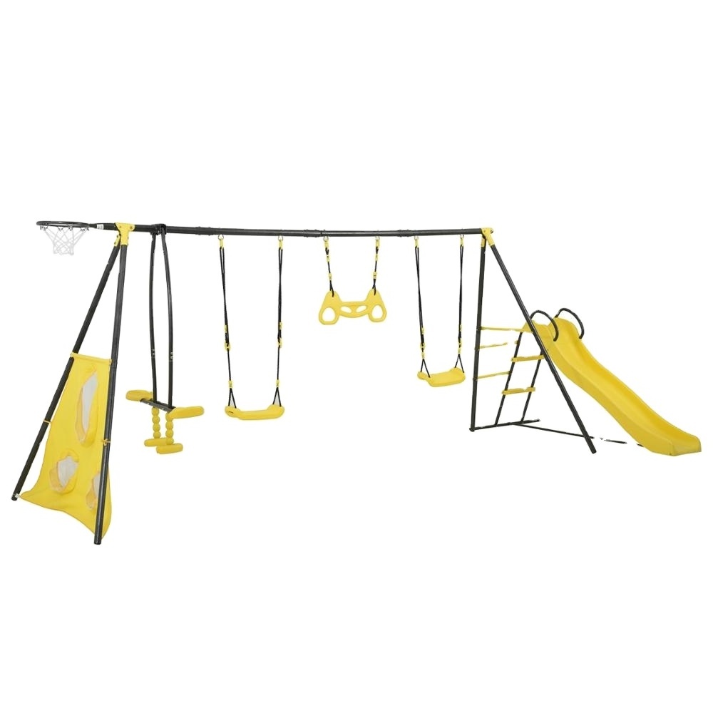 XIUNAN XNS010 happy funny mental sport patio swings and slide outdoor kids toy swing set playground garden courtyard