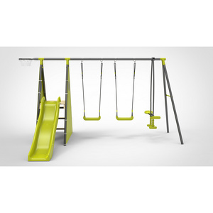 XIUNAN XNS029  playground patio wood swings and face to face swing seat for children with kids slide outdoor