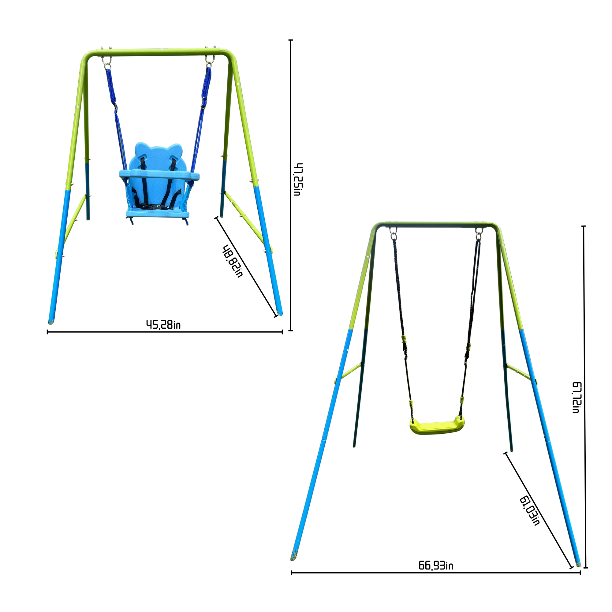 XNIUN XNS071 New Outdoor folding baby swing Toy Swings Set Playground patio swings