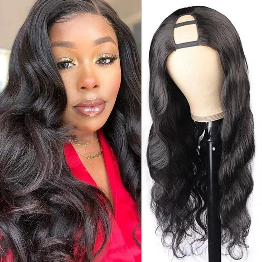 U Part Human Hair Wig Wholesale Factory Price Best Quality Brazilian Human Hair Wig Kinky Curly U Part Wigs For Black Women