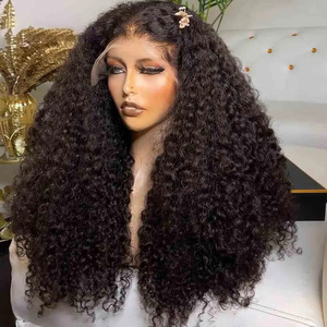 Glueless 250 Density Human Hair Lace Front Wig Water Wave 13x4 13x6 Pre Plucked Kinky Curly HD Full Lace Frontal Wig Human Hair