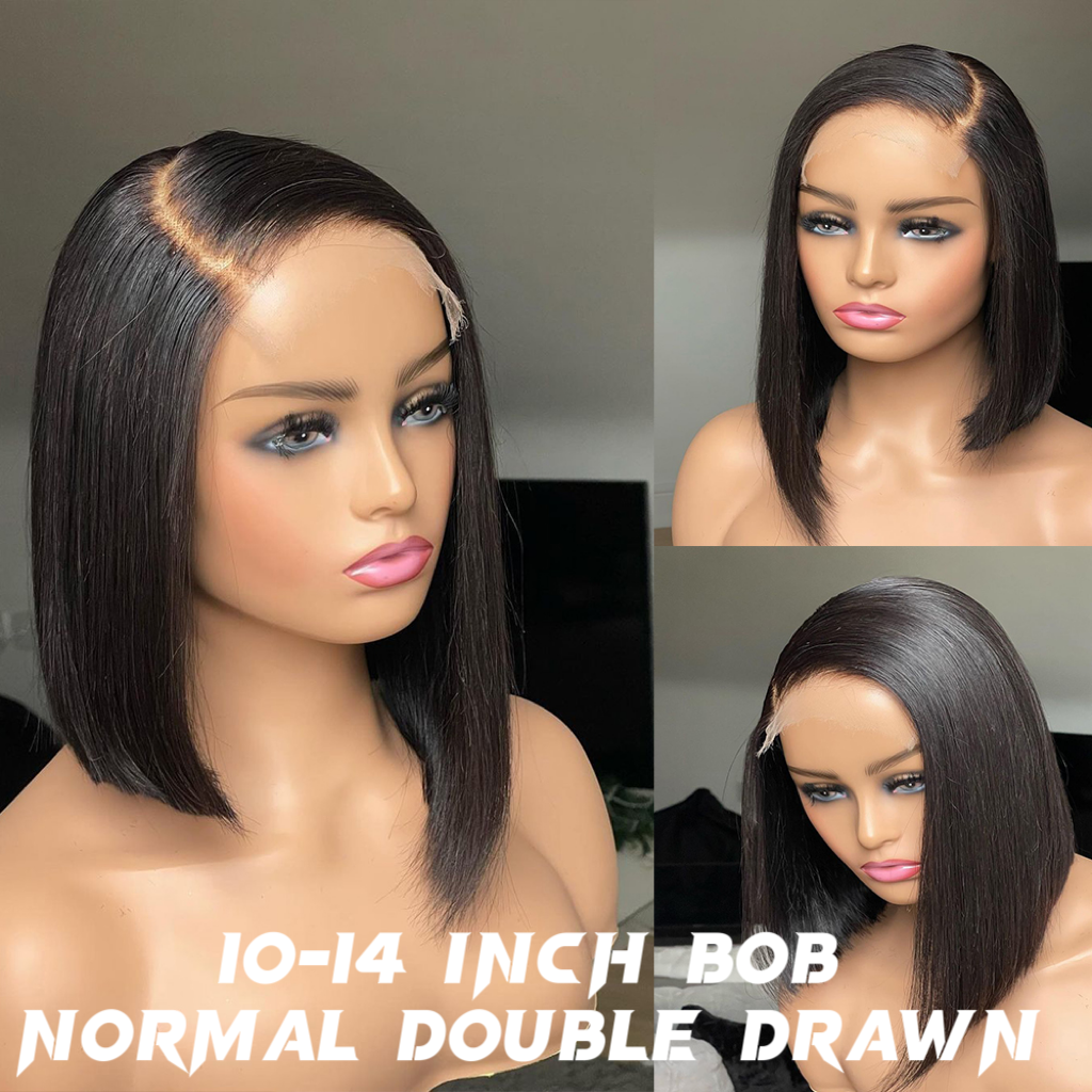 Glueless Double Drawn Straight Bob Wig Vendors Human Hair Lace Front Wig Wholesale Raw Vietnamese Hair HD Full Lace Frontal Wigs