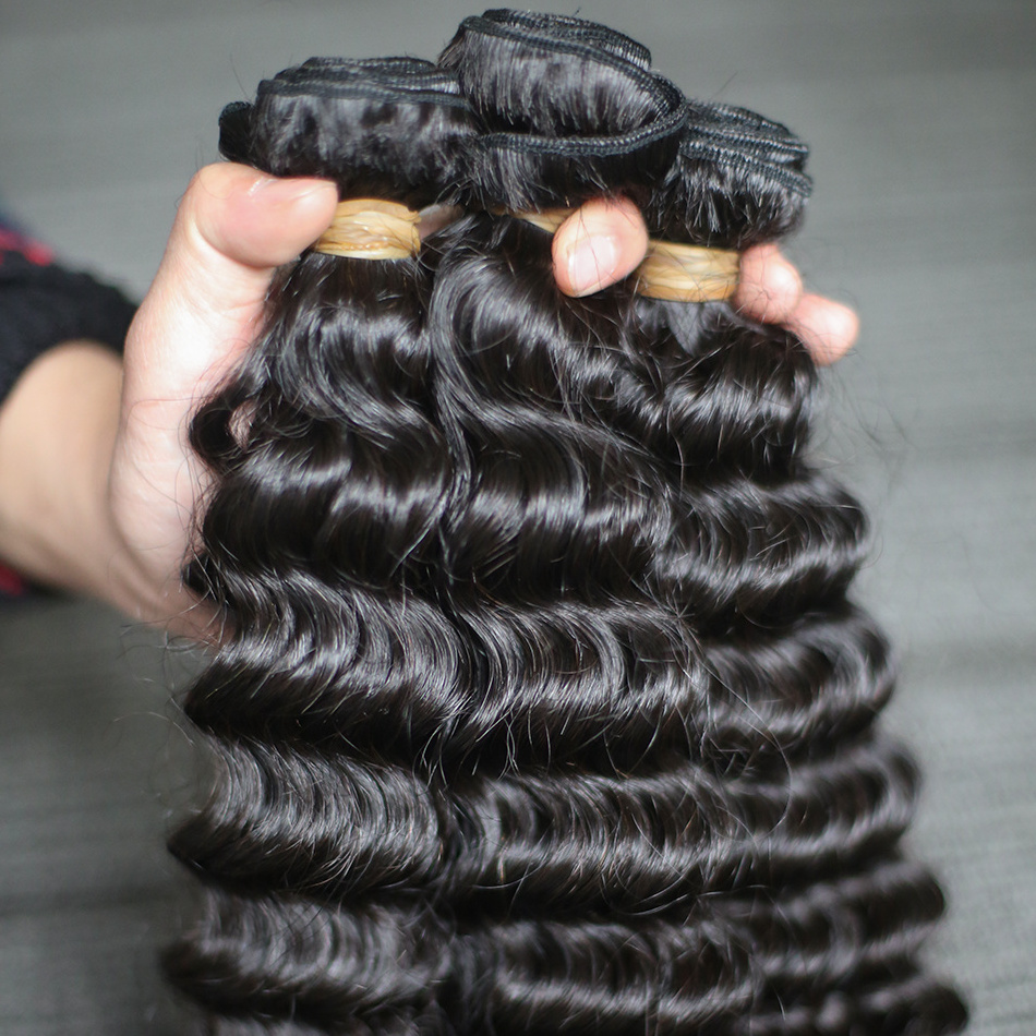 Wholesale 12A Grade Raw Virgin Deep Wave Curly Bundles 10A Mink Brazilian Hair Bundles Burmese Curly Bundles Cambodian Hair