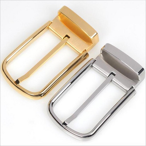 Custom Brand Fashion Silver Gold Webbing Leather Strap Buckle Business Men's Metal Clip Pin Belt Buckle for Belt