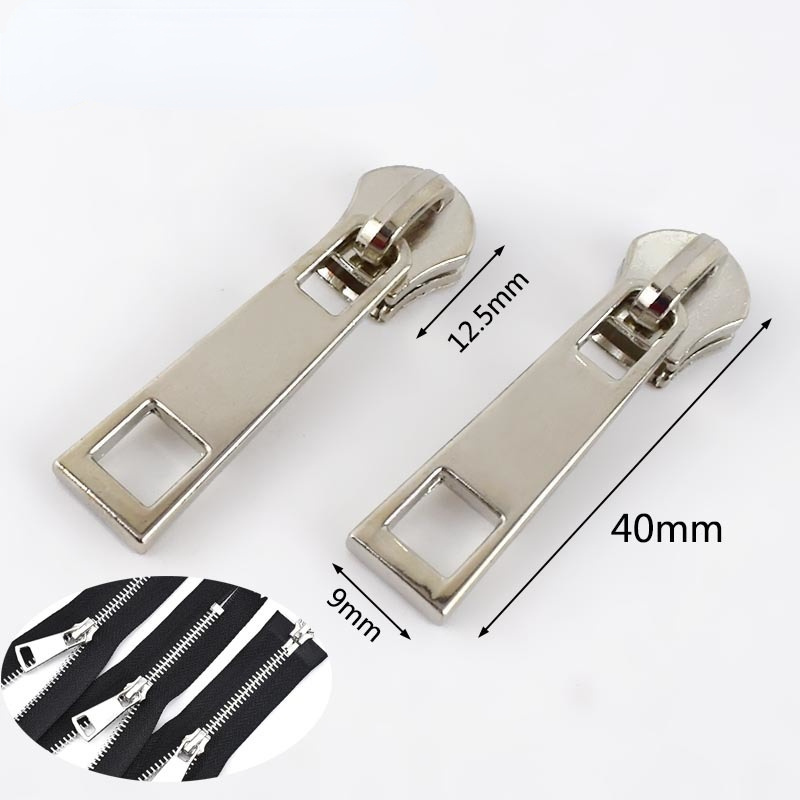 5#  Zipper Sliders for Metal Zipper DIY Clothes Suitcase Bag Zipper Head Lock for Sewing Garment Luggage Hardware