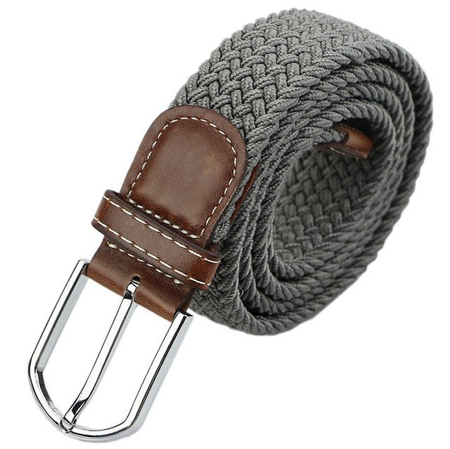 Custom wholesale Women Casual web weave Fashion Stretch Fabric Woven Braided Elastic Belt For Men