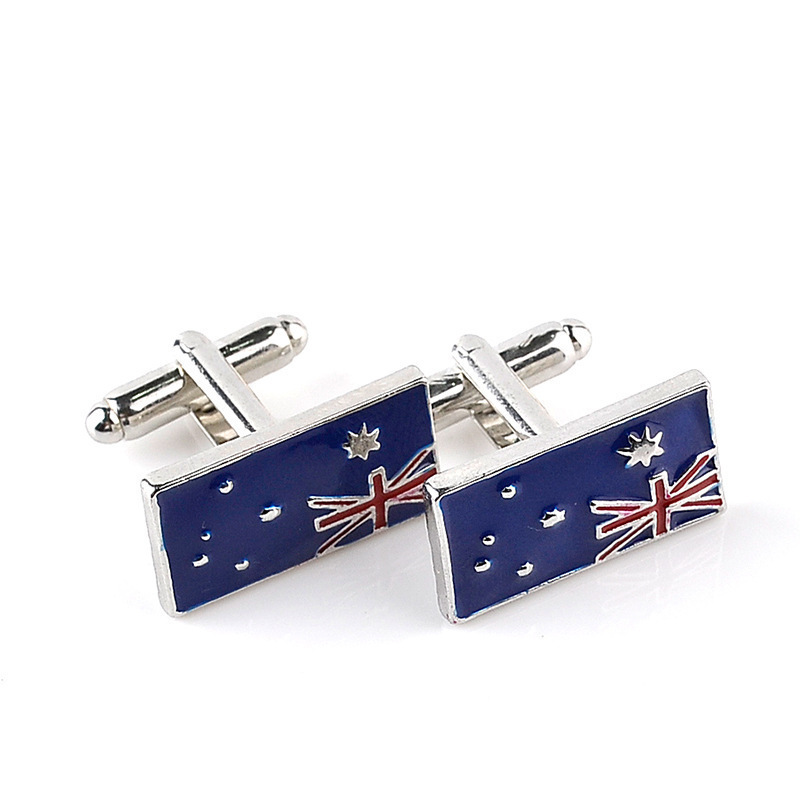 Hot Sale Men Cufflink Buckle Silver Material Dress Shirt Cuff Buckle Custom Alloy Cuff Links or Tie Clips Gold Men's Fashion