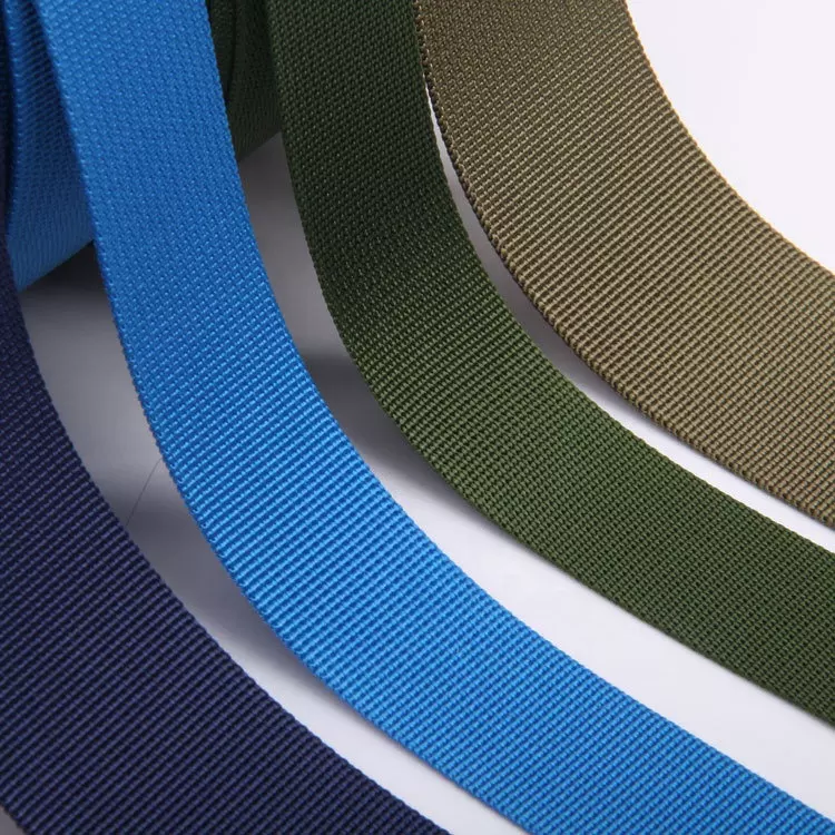 High quality 20mm 25mm 30mm custom nylon webbing strap polyester 1 inch nylon belt webbing tape for bag straps