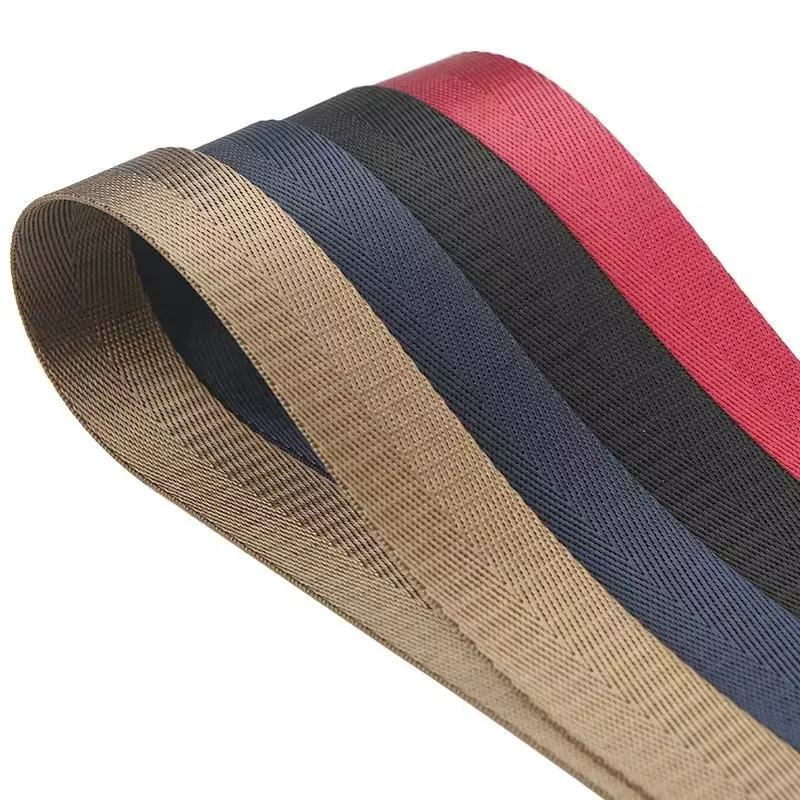 High quality 20mm 25mm 30mm custom nylon webbing strap polyester 1 inch nylon belt webbing tape for bag straps