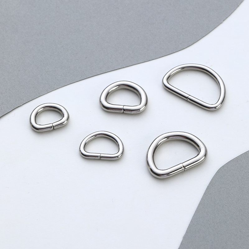 Custom Handbag Fitting D-ring Bag buckle Hardware D Ring Metal Accessories Decorative Fitting for Handbags Eco-friendly D ring