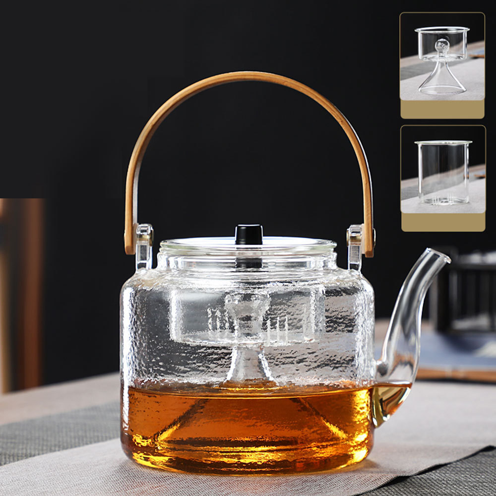 Heat Resistant Borosilicate Glass Tea Pot tea maker induction cooker boiling water teapot