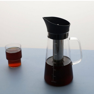 Borosilicate Airtight Cold Brew Iced Coffee Maker Glass Tea Maker With Removable Infuser 1200ml coffee pot