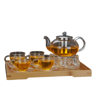 Gift glass tea kettle maker pot set teapot with infuser