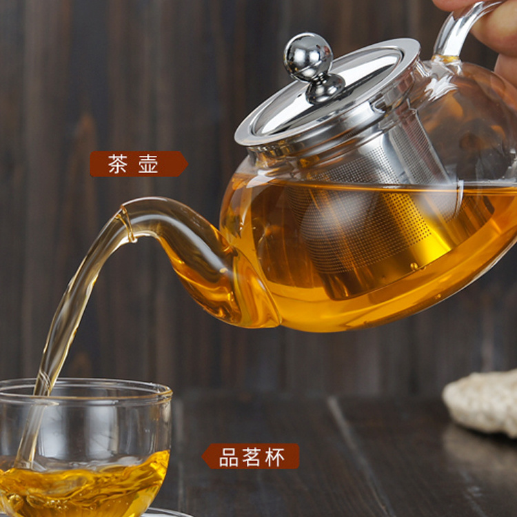 Gift glass tea kettle maker pot set teapot with infuser