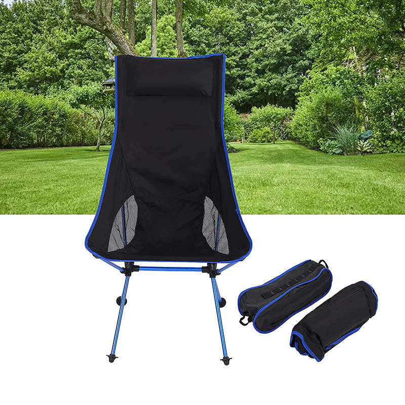 Factory in Stock 7075 Aluminum Alloy Foldable Comfy Chair Outdoor Portable Lightweight Folding Moon Camping Chair