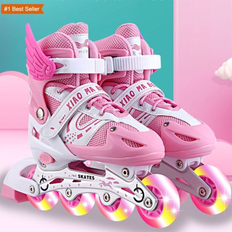 Kids Inline Skates Professional Roller Skating Shoes Sliding Free Roller Skates