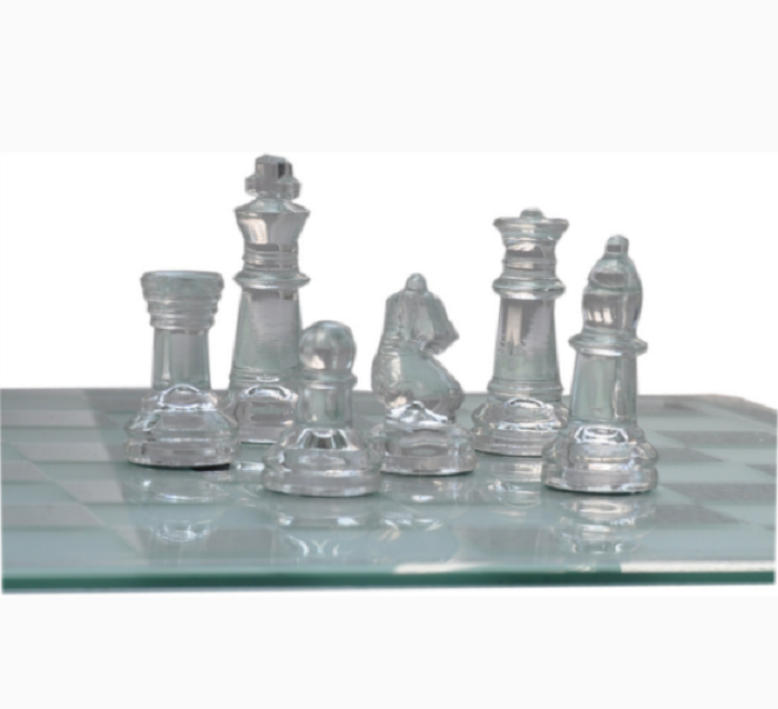 Luxury chess board modern glass chess set  international chess