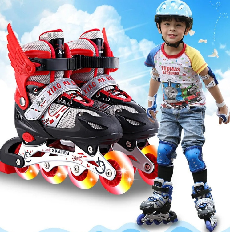 Kids Inline Skates Professional Roller Skating Shoes Sliding Free Roller Skates