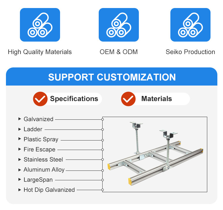 Electrical Cable Ladder Hot Dipped Galvanized Cable Ladder Trays Ladder Rack Cable Tray