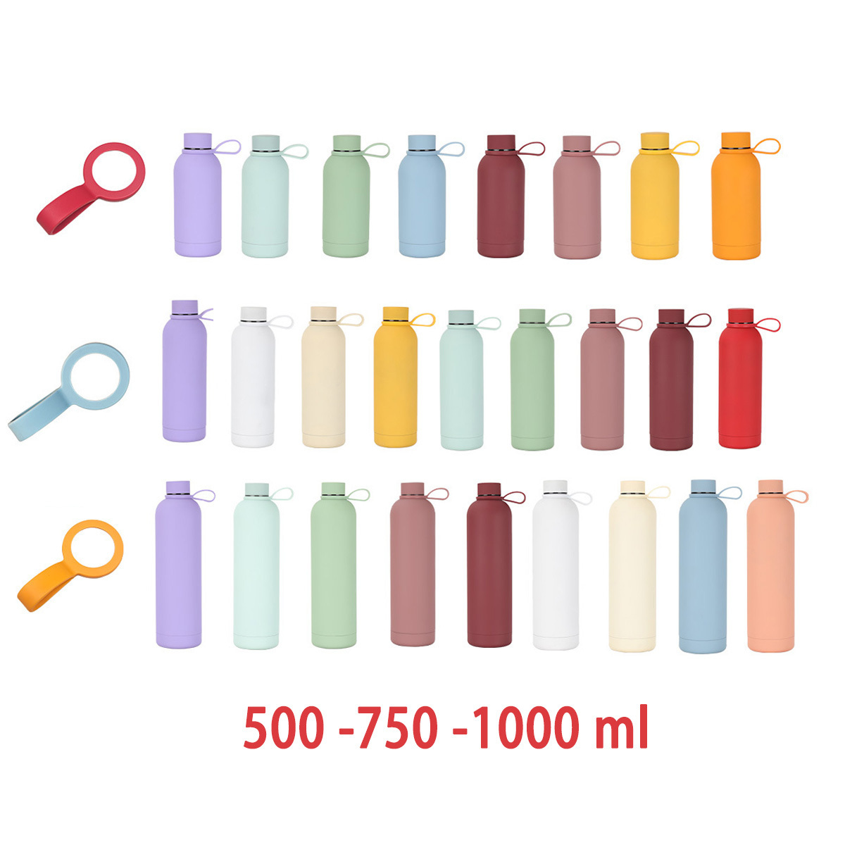 ECO-Friendly Wholesale Factory Custom 17oz 500ml Double Walled Stainless Steel Sport Water Bottles 1L Vacuum Bottles